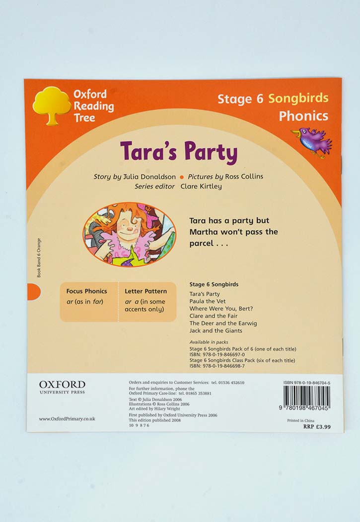 SONGBIRDS PHONICS:TARA'S PARTY-6