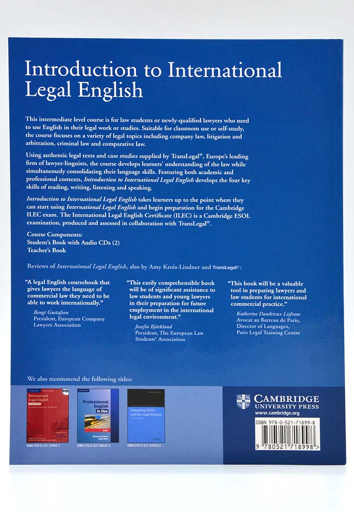 Introduction to International Legal English
