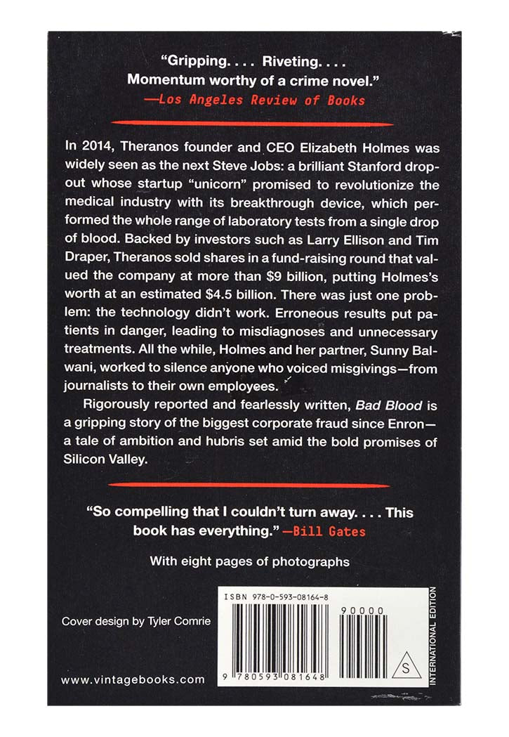 Bad Blood: Secrets and Lies in a Silicon Valley Startup