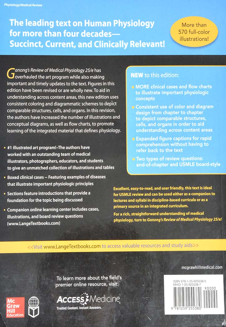 Ganong's Review Of Medical Physiology 25th Edition