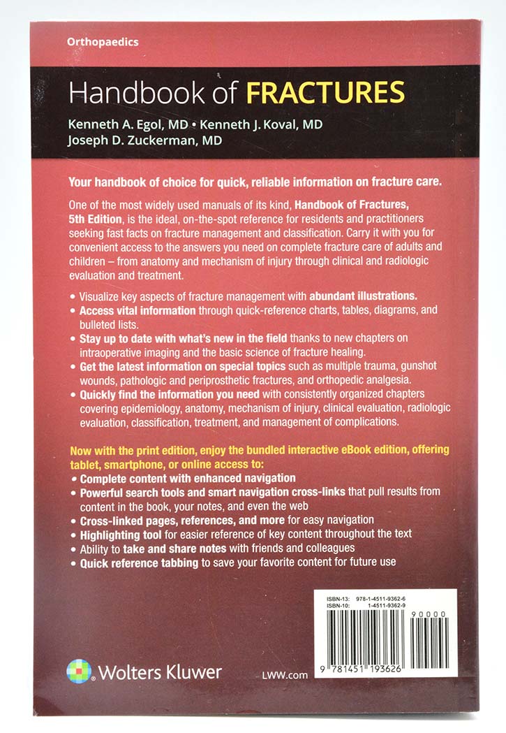 Handbook Of Fractures 5th Edition