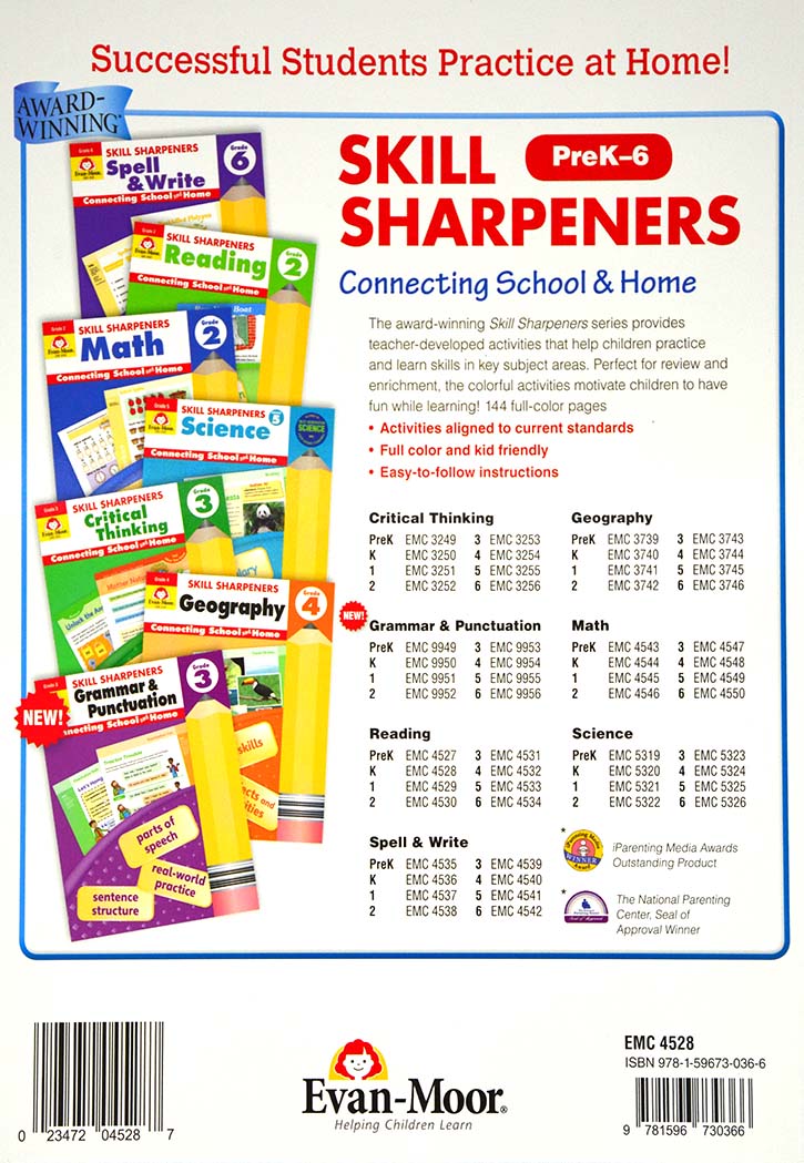 Skill Sharpeners - Reading Grade-K