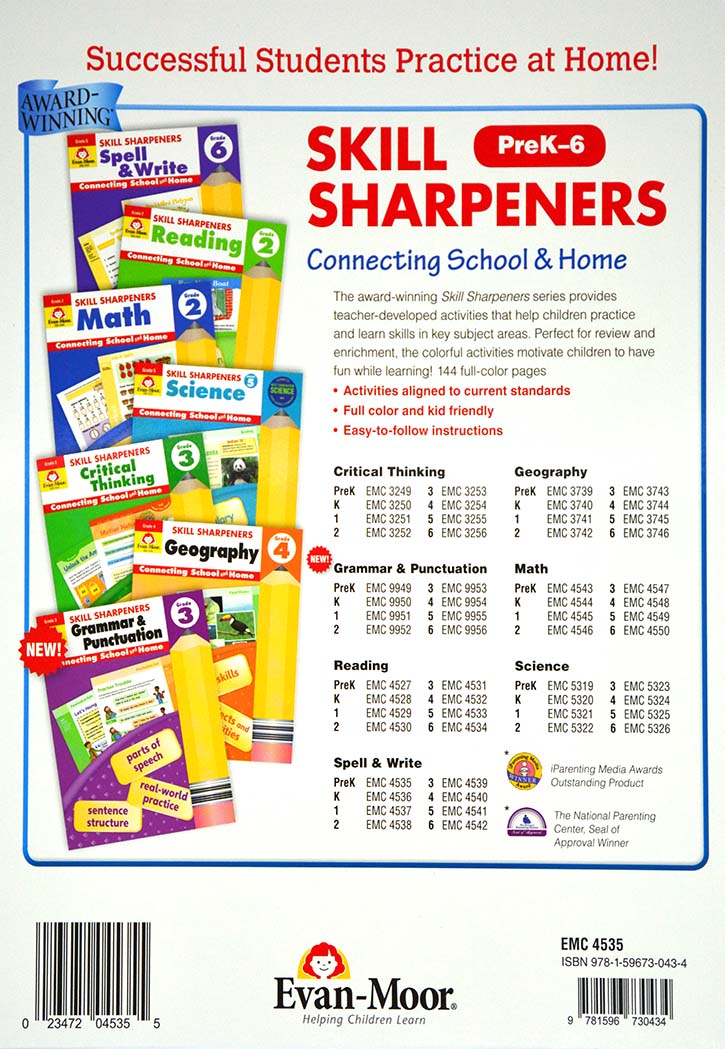 Skill Sharpeners - Spell & Write Pre-K