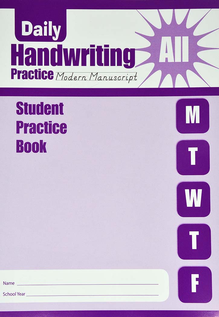 Daily Handwriting Practice - Modern Manuscript Student Practice Book