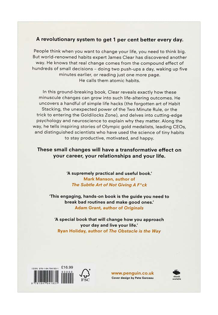 Atomic Habits: An Easy & Proven Way to Build Good Habits & Break Bad Ones