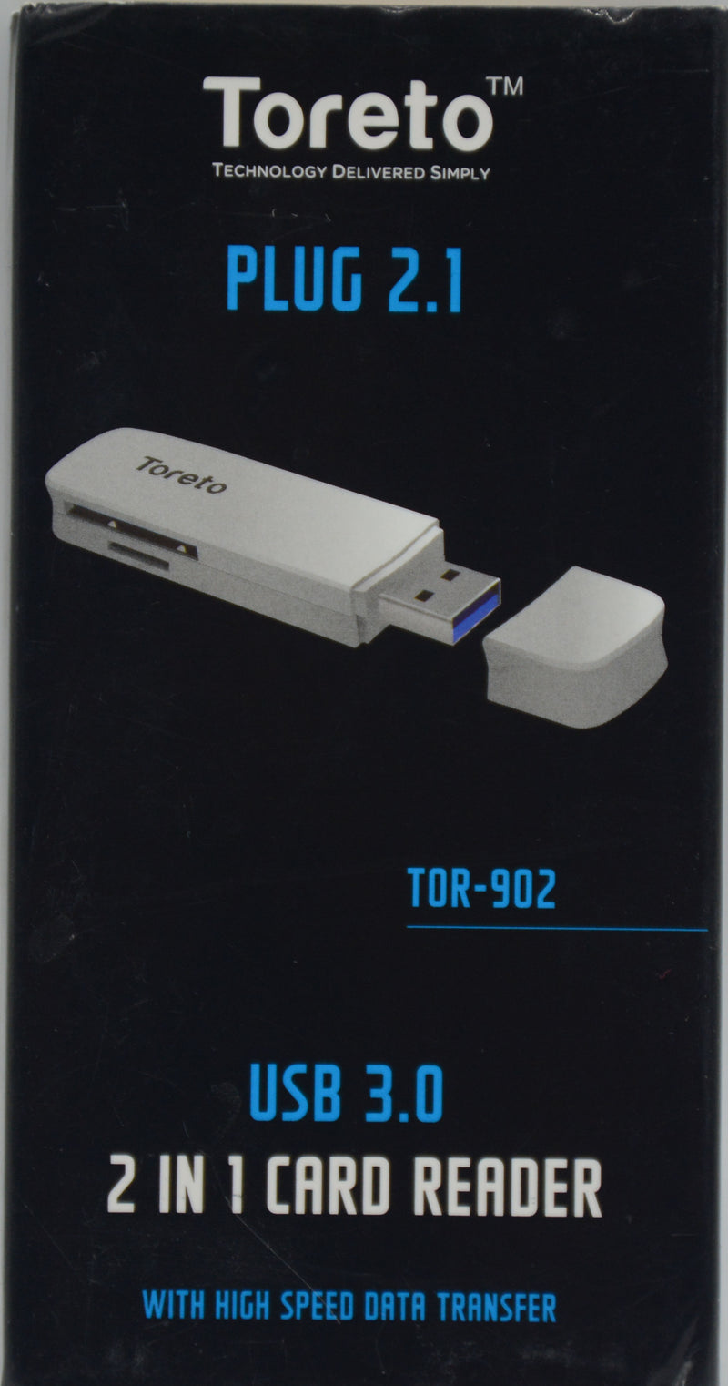 قاريء بطاقات - توريتو TORETO CARD READER CUM USB 3.0 PLUG 2.2 TOR-902