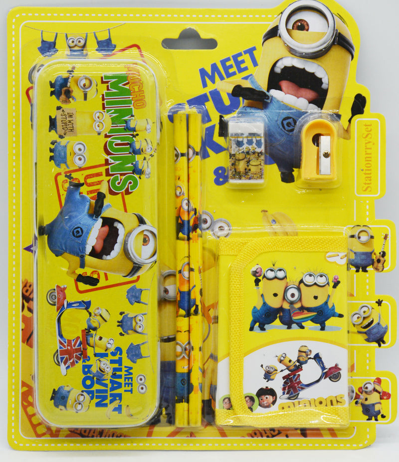 طقم قرطاسية - ديزني DISNEY 6PCS STATIONERY SET ASSTD-8810 minions