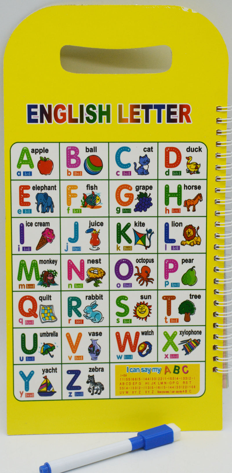 WRITE & ERASE SPIRAL BOOK ENGLISH LETTERS