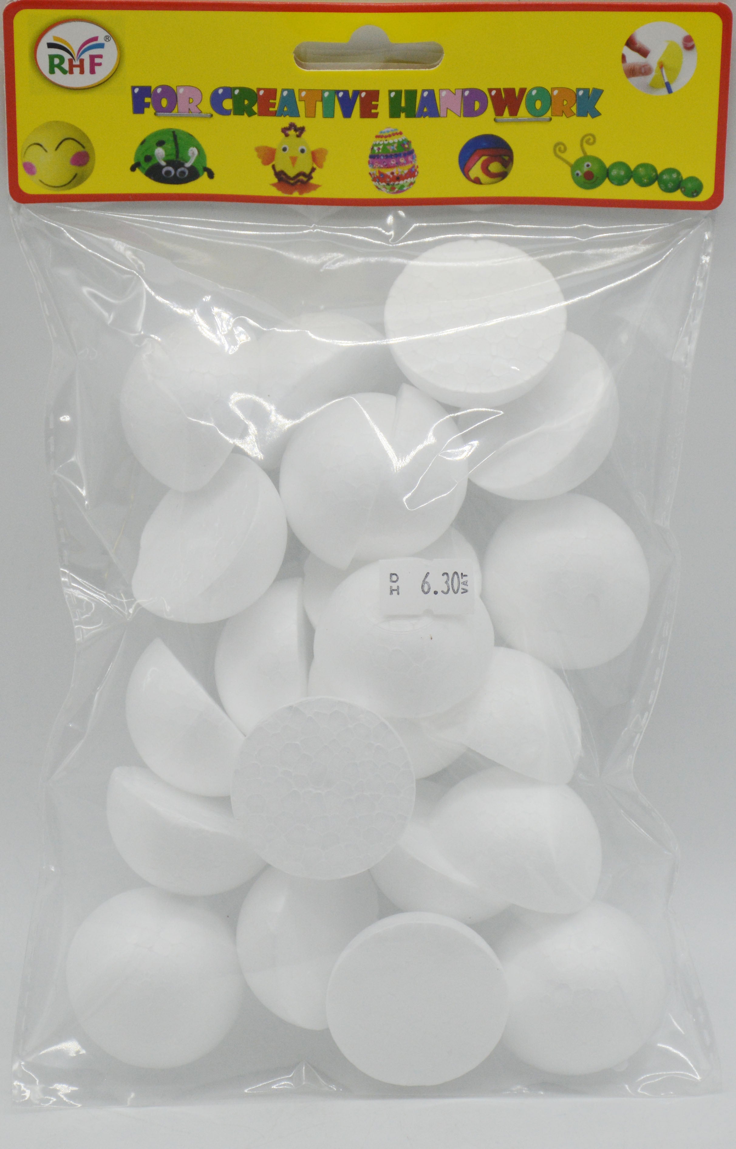 RHF CRAFT THERMACOLE HALF BALL 4CM 24PCS/PKT