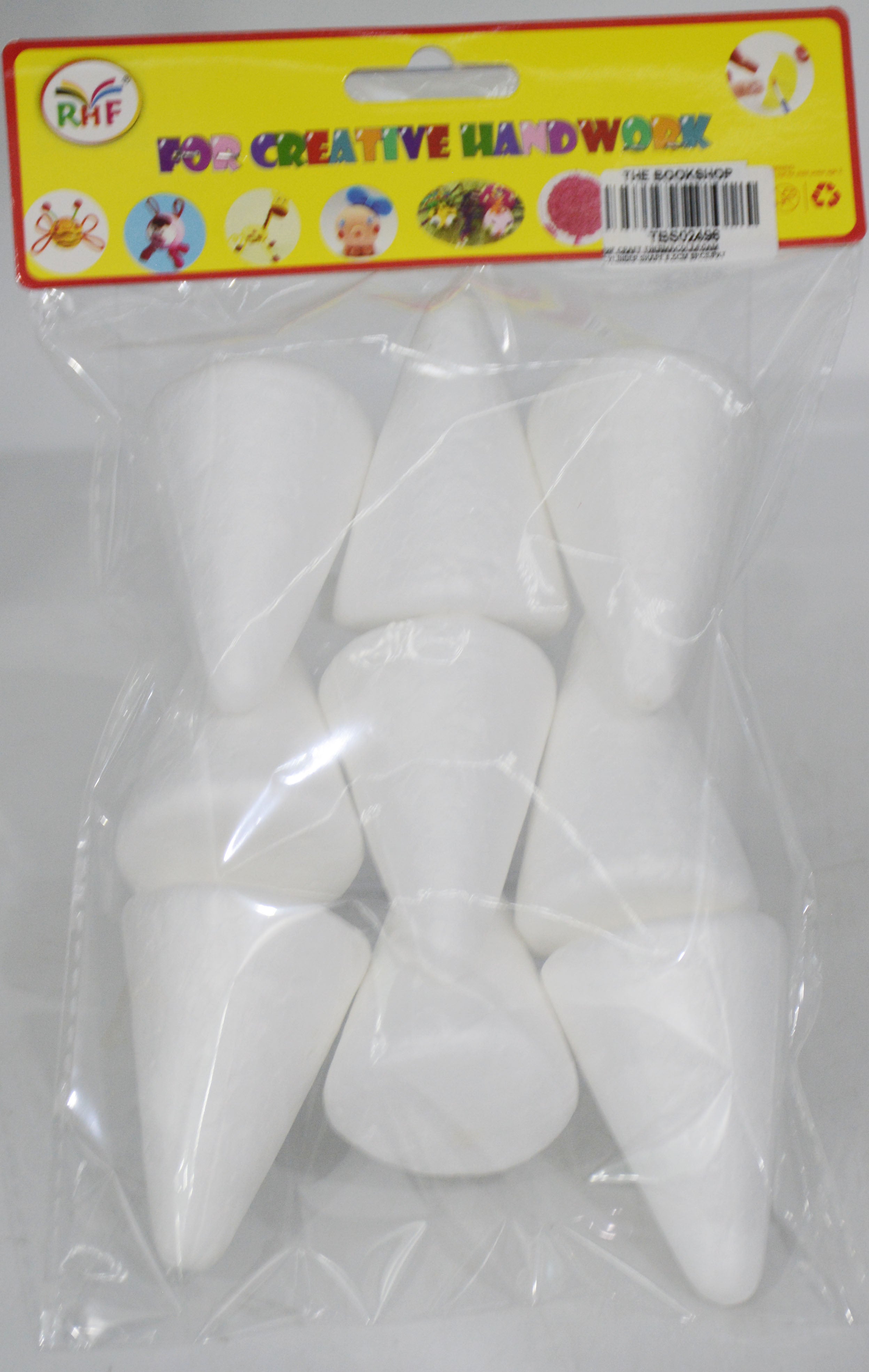 RHF CRAFT THERMACOLE/FOAM CYLINDER SHAPE 6.5CM 9PCS/PKT