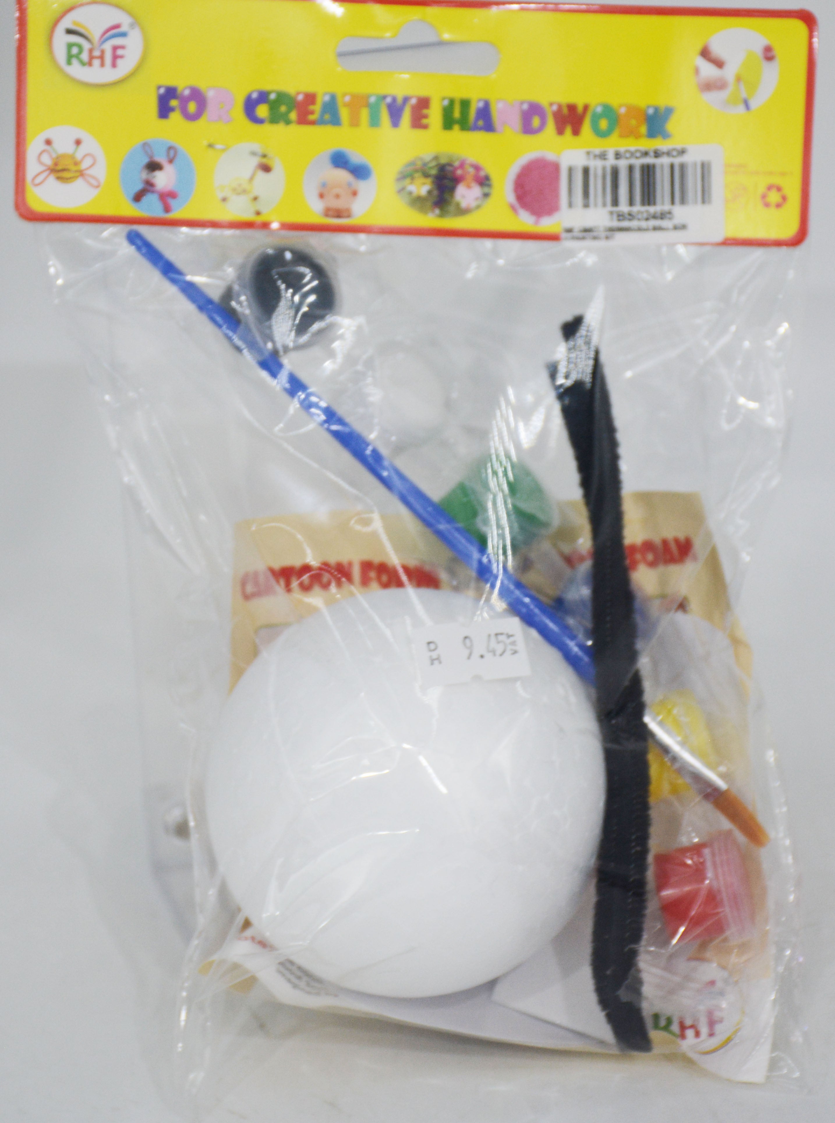 RHF CRAFT THERMACOLE BALL 8CM W/PAINTING KIT