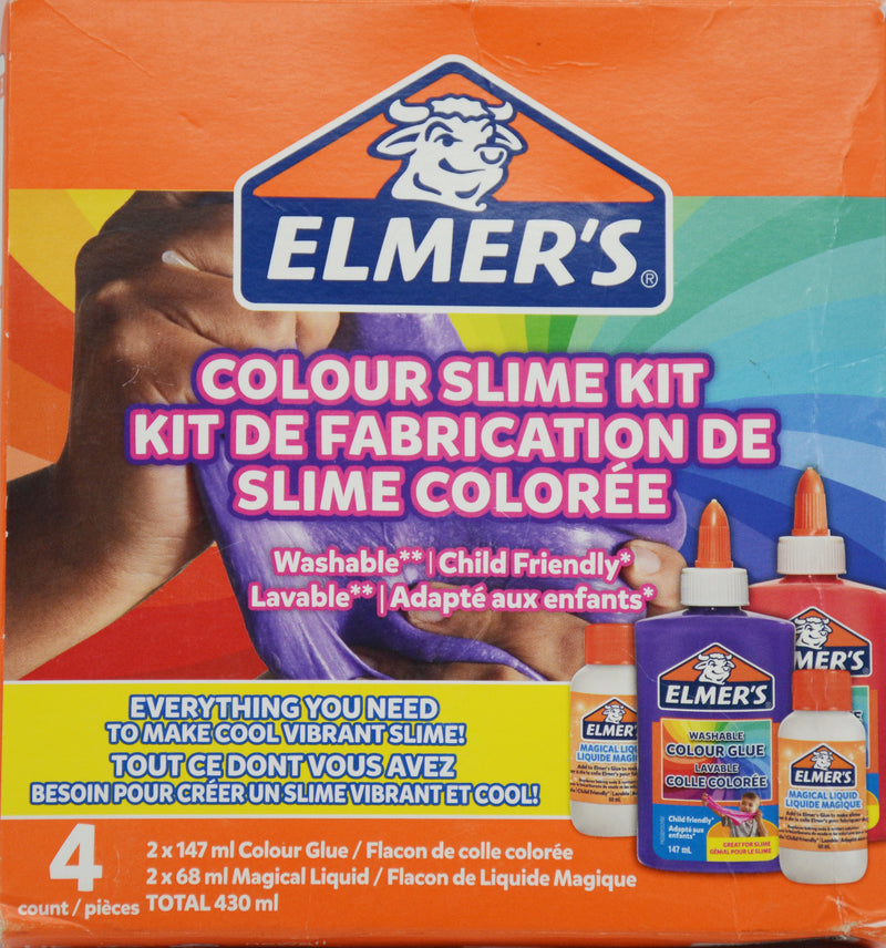 ELMERS COLOUR SLIME KIT 4PIECES