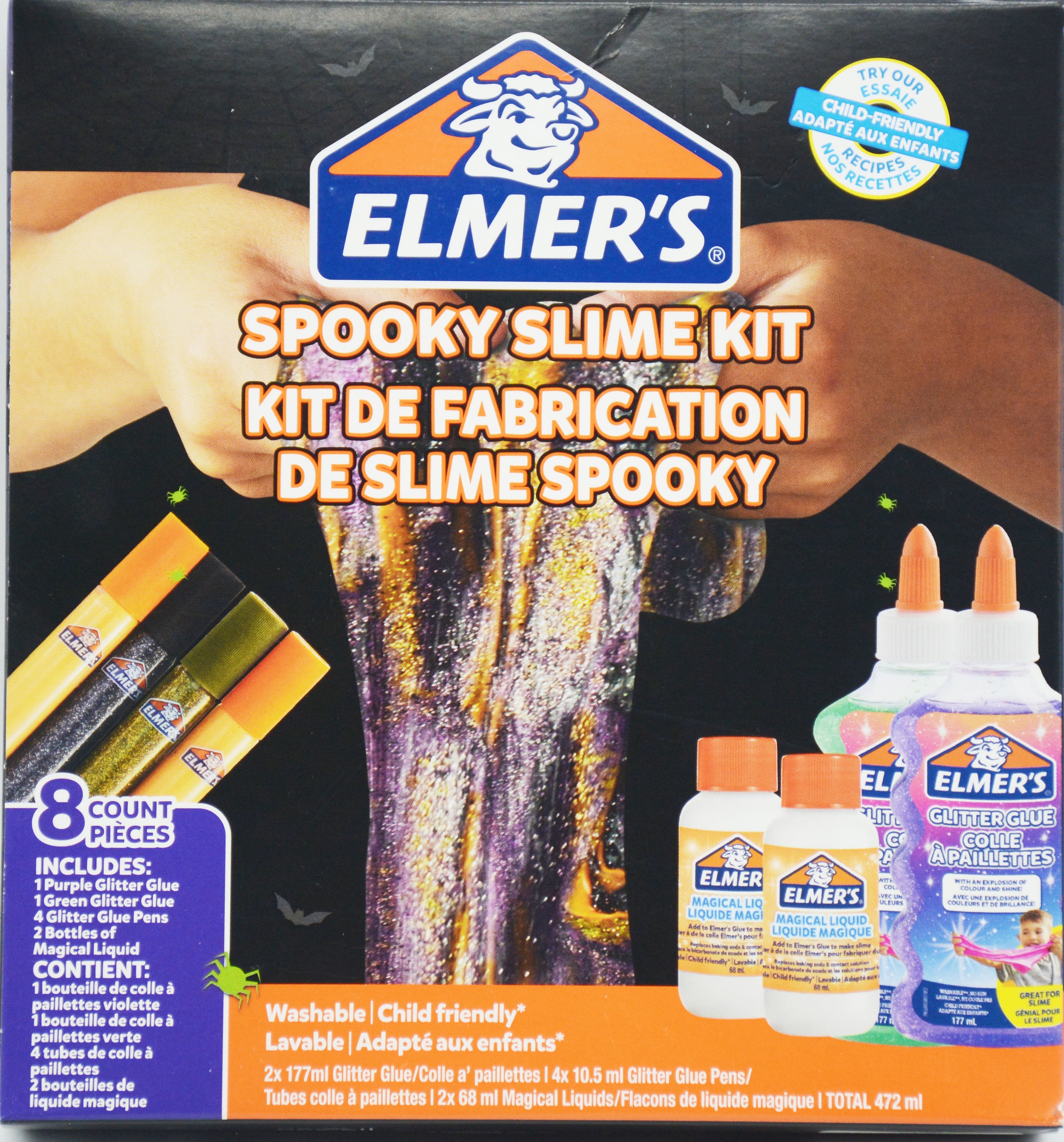 ELMERS SPOOKY SLIME KIT 8PIECES