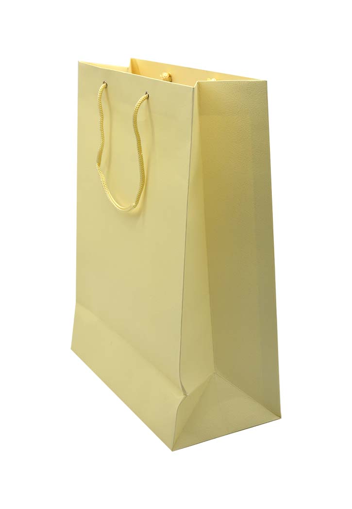 Yellow Plain Paper Gift Bag 31X42X15CM