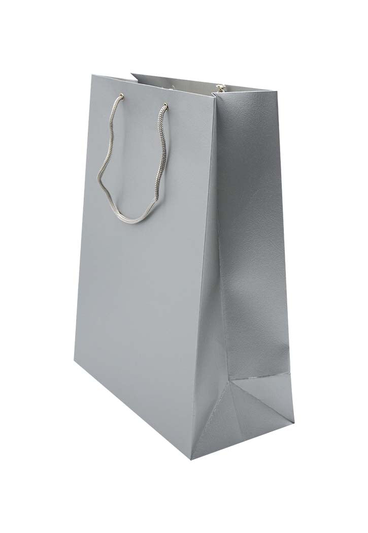 Silver Plain Paper Gift Bag 31X42X15CM