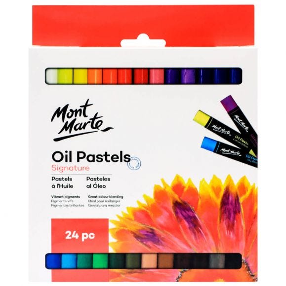 MONT MARTE SIGNATURE WATERSOLUBLE OIL PASTELS 24PCS PKT