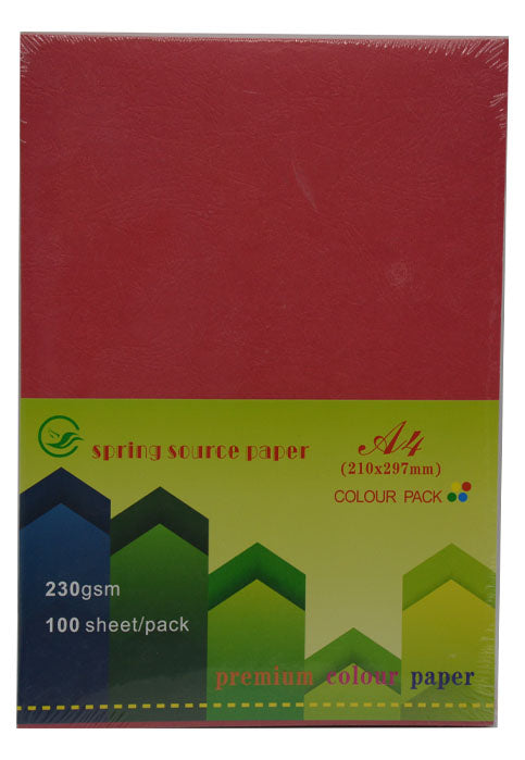 EMBOSSED BINDING COVER A4 230G 100SHT-RED