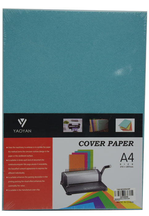 EMBOSSED BINDING COVER A4 230G 100SHT-BLUE