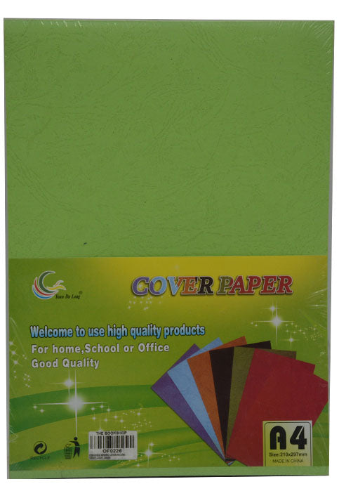 EMBOSSED BINDING COVER A4 230G 100SHT-LIGHT GREEN