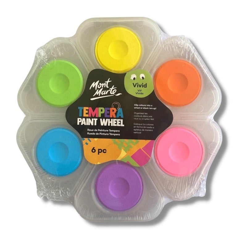 MONT MARTE VIVID TEMPERA PAINT WHEEL 6PCS BOX