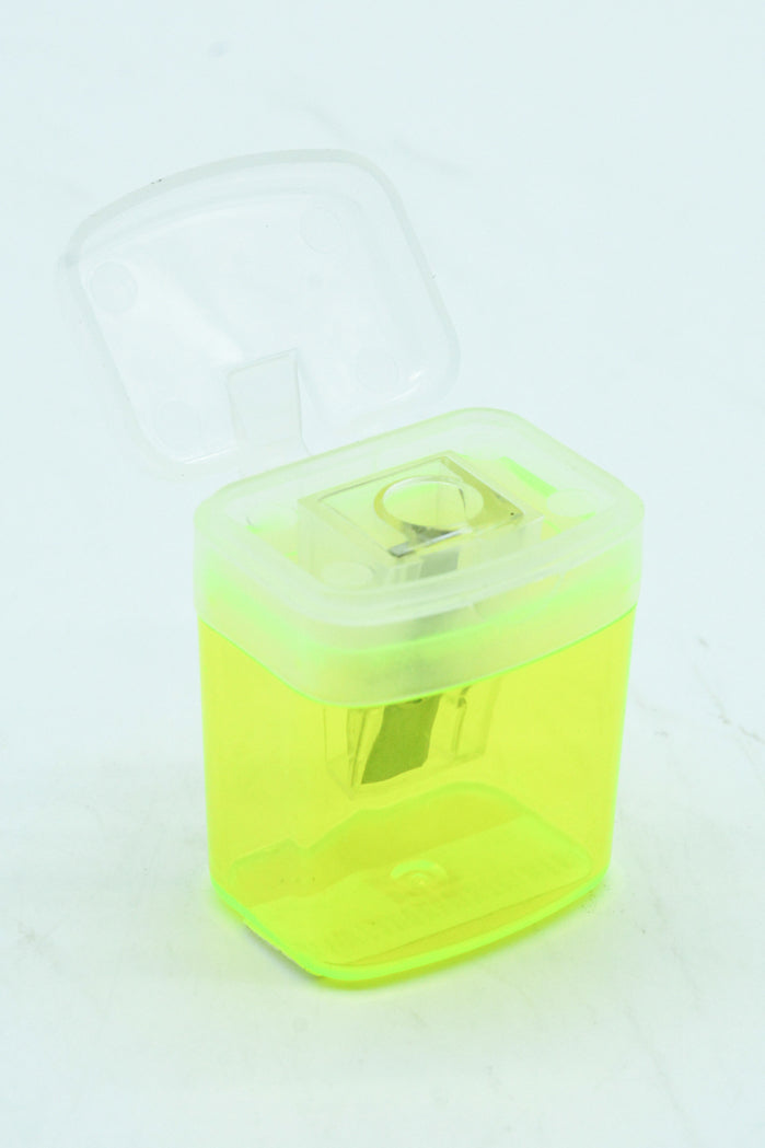 Plastic One Hole Sharpener (Yellow Green)