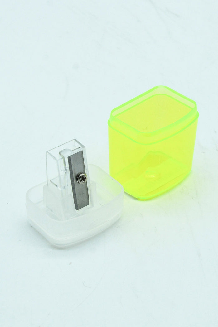 Plastic One Hole Sharpener (Yellow Green)