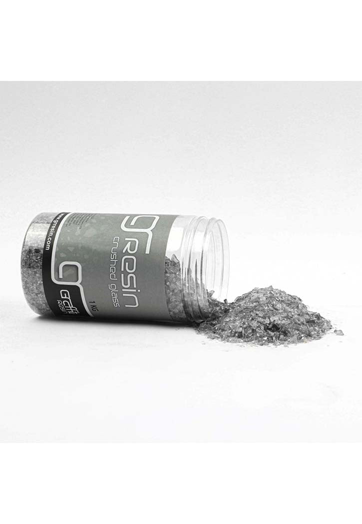 Resin Crushed Black Smooth Glass 1KG