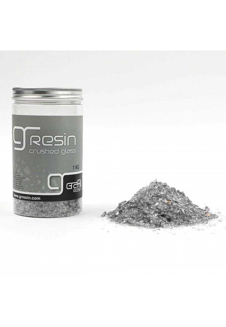 Resin Crushed Black Smooth Glass 1KG