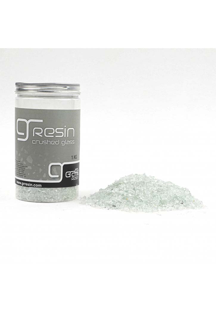 Resin Crushed White Smooth Glass 1.5KG