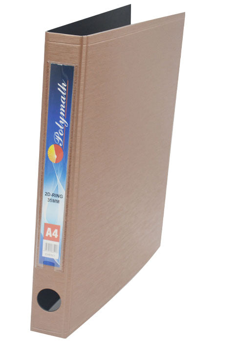 ملف بلاستيكي _ 2 ح- برونزي POLYMATH PP 2D RING BINDER 35MM BRONZE(COFFEE)