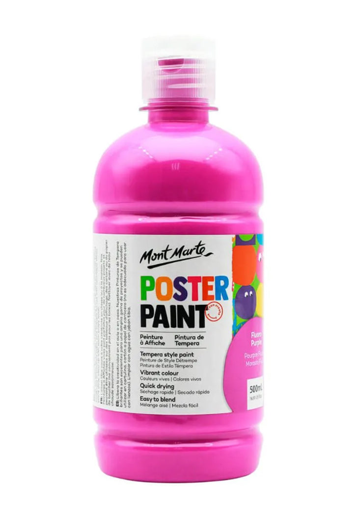 MONT MARTE POSTER PAINT 500ML-FLUORO PURPLE