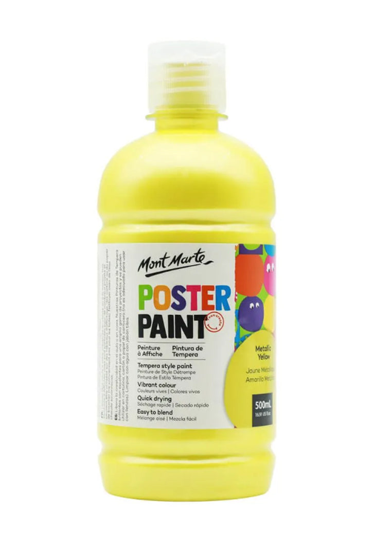 MONT MARTE POSTER PAINT 500ML-METALLIC YELLOW