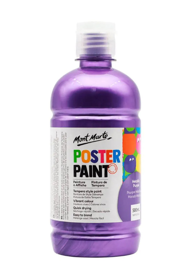 MONT MARTE POSTER PAINT 500ML-METALLIC PURPLE