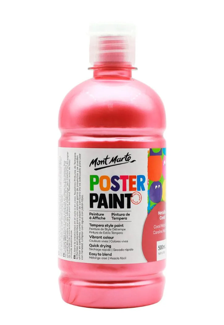 MONT MARTE POSTER PAINT 500ML-METALLIC CORAL