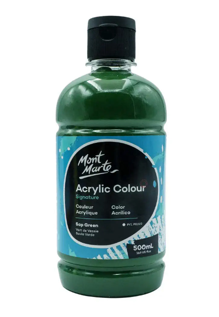 MONT MARTE ACRYLIC COLOUR 500ML-SAP GREEN