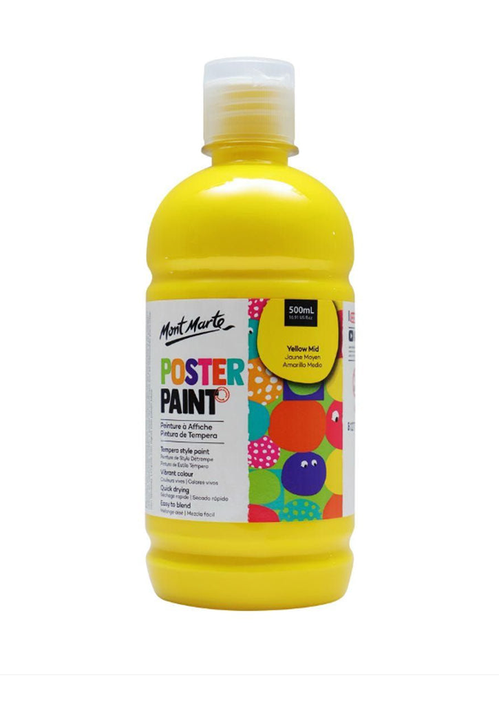 MONT MARTE POSTER PAINT 500ML-FLUORO YELLOW