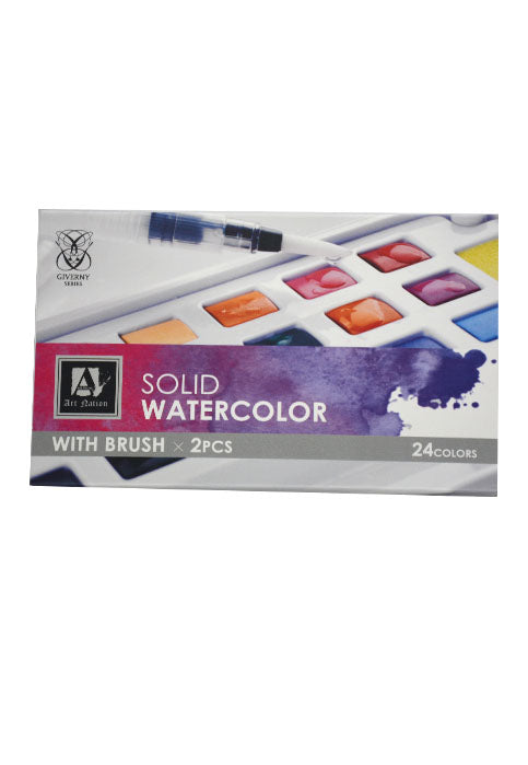 ART NATION SOLID WATER COLOR 24COLORS WITH 2 BRUSH