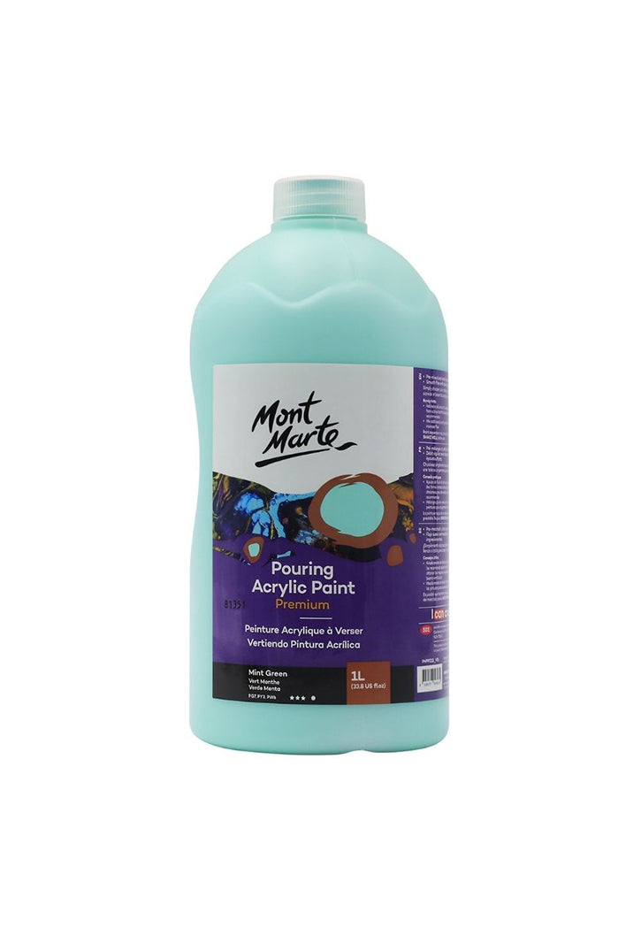 MONT MARTE PREMIUM POURING ACRYLIC PAINT 1L-MINT GREEN