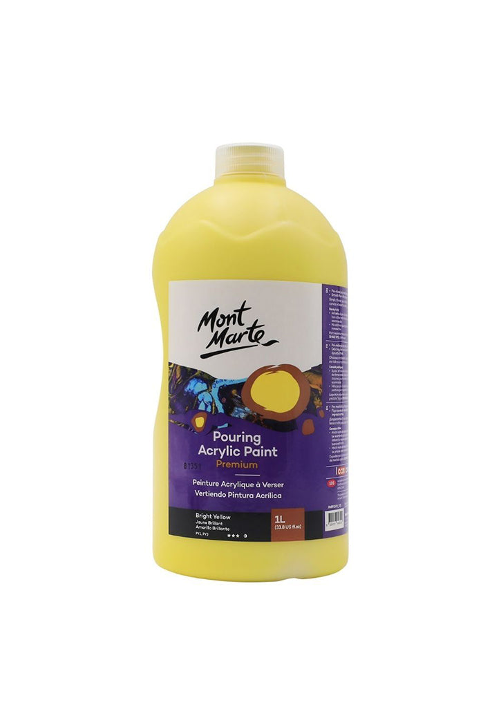 MONT MARTE PREMIUM POURING ACRYLIC PAINT 1L-BRIGHT YELLOW