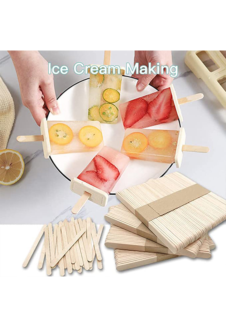 SBC CRAFT 100PCS WOODEN STICKS 110MM-NATURAL COLOR