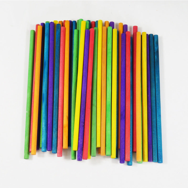 SBC WOODEN BBQ STICKS COLOURED 30CM 4MM 20P/SET