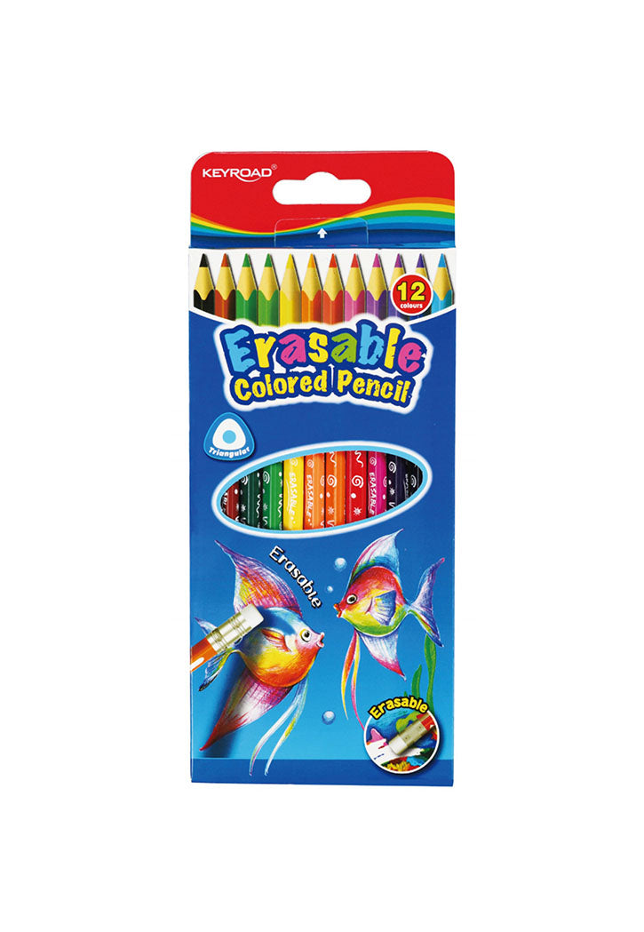 طقم اقلام رصاص خشبية ملونة مثلث 3مم 12لون