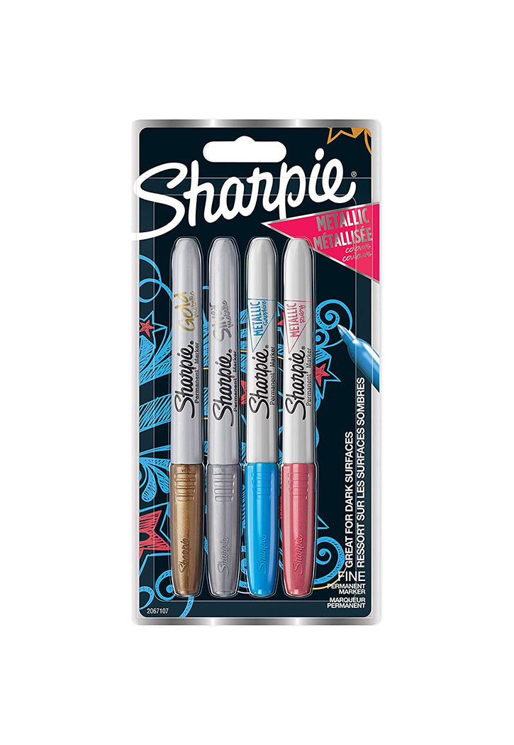 SHARPIE PERMANENT MARKER METALIC 4PC BLISTER
