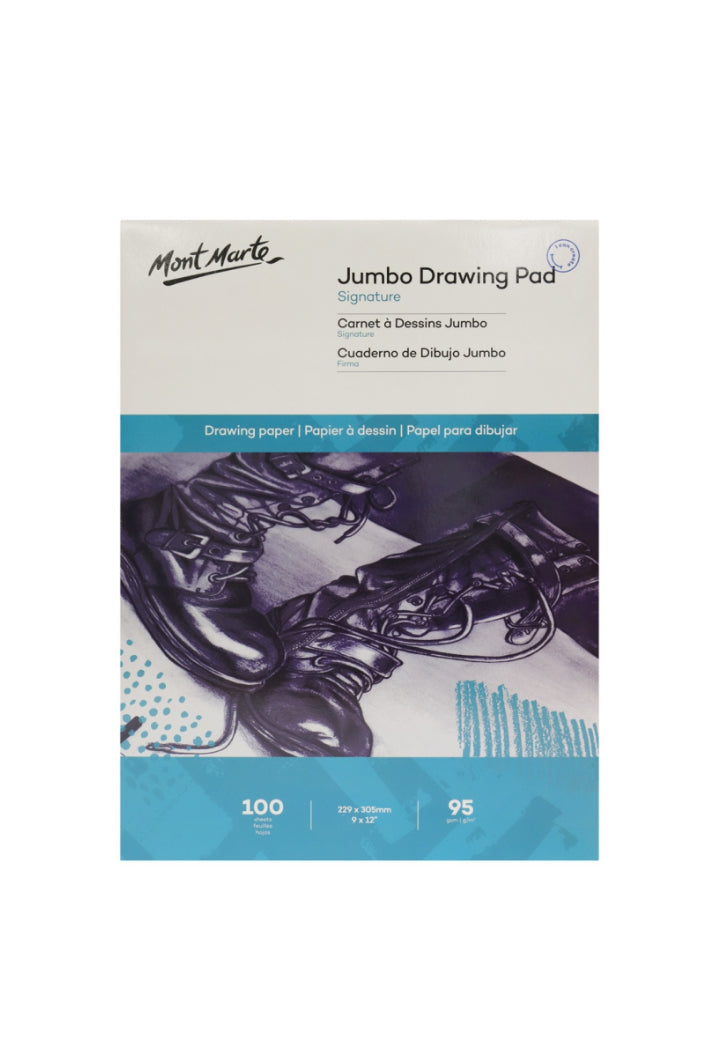 MONT MARTE SIGNATURE JUMBO DRAWING PAD 100SHT 95GSM 9X12"