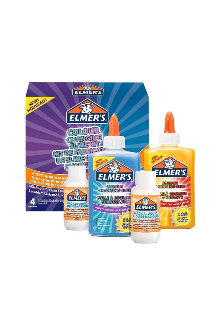 ELMERS COLOUR CHANGING SLIME KIT 4PIECES