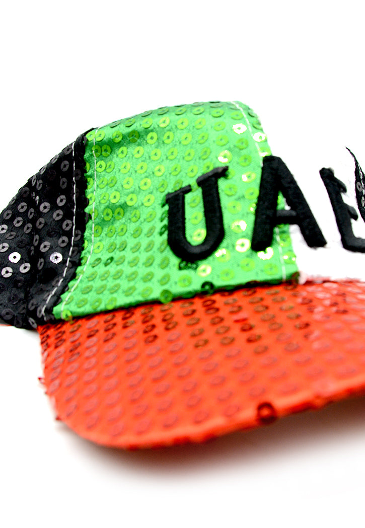 UAE FLAG COL SEQUINS CAP W/UAE