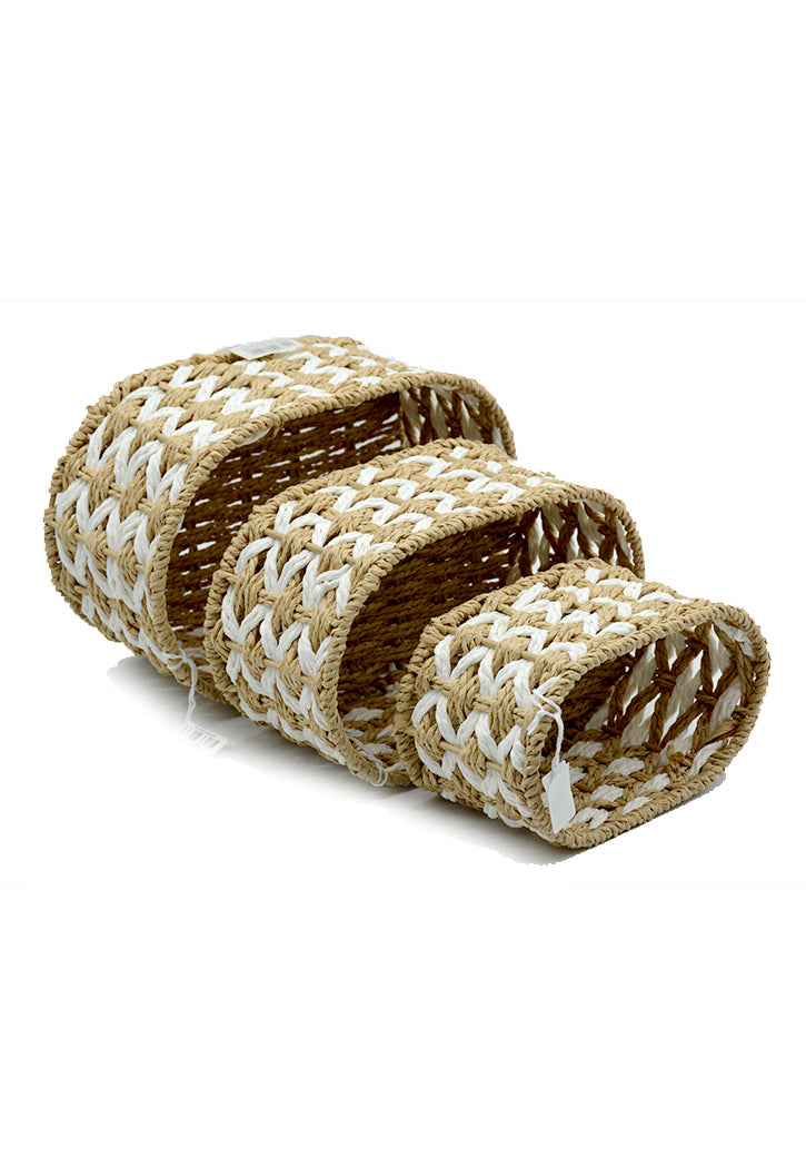 OBLONG TWINE BASKET SMALL
