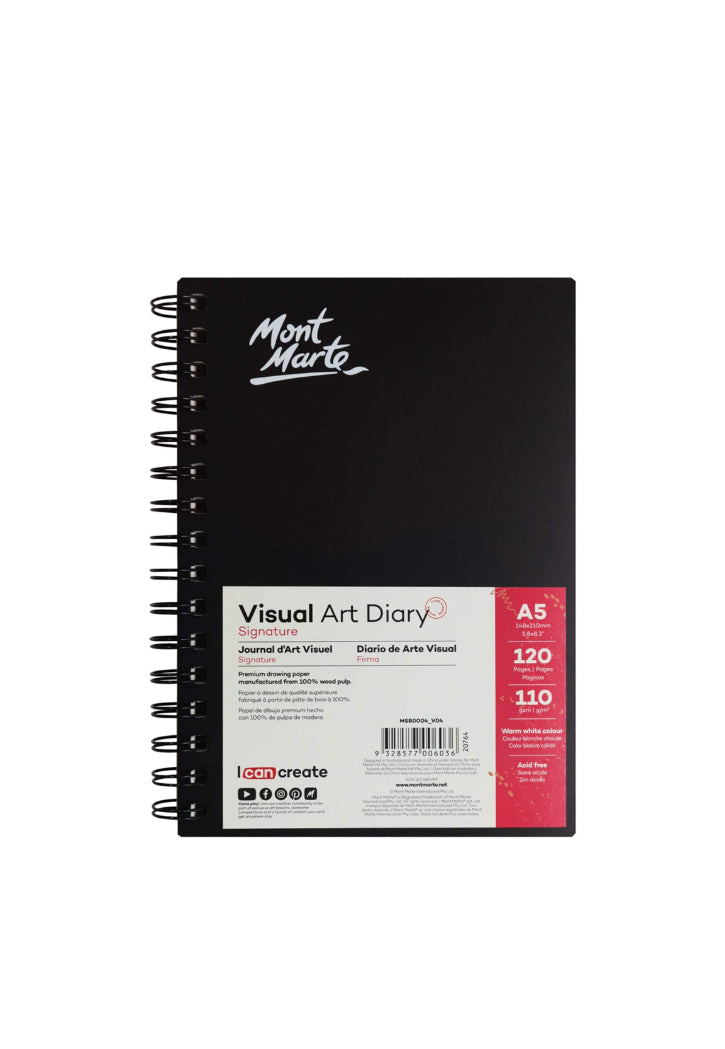 MONT MARTE SIGNATURE VISUAL ART DIARY 110GSM 120PAGES A5
