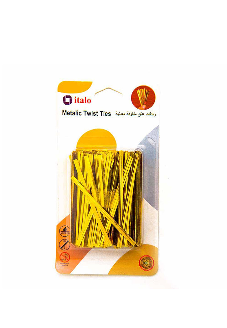 ITALO METALIC TWIST TIES 500PCS 8CM SILVER