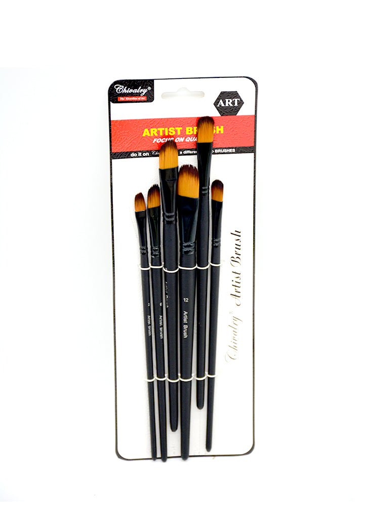 CHIVALRY ARTIST BRUSH 6PCS/PKT ASSTD